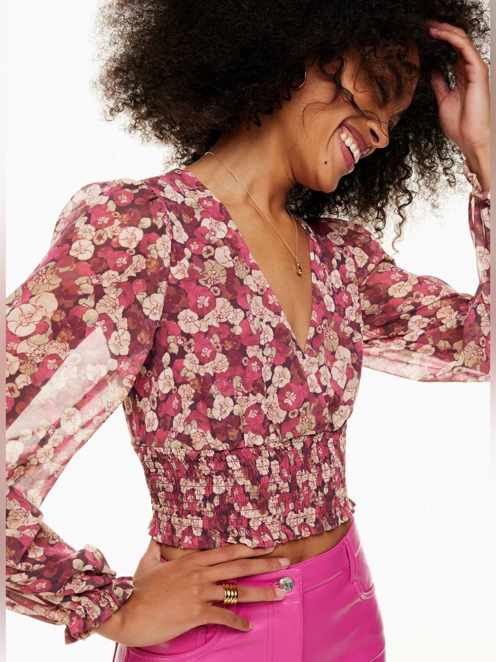 Aritzia, Wilfred Wistful Blouse, Floral Long Sleeved Blouse | Women’s Medium